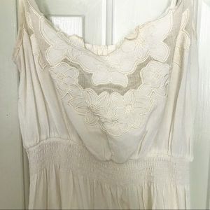 Cream Lace Long Tank Forever 21